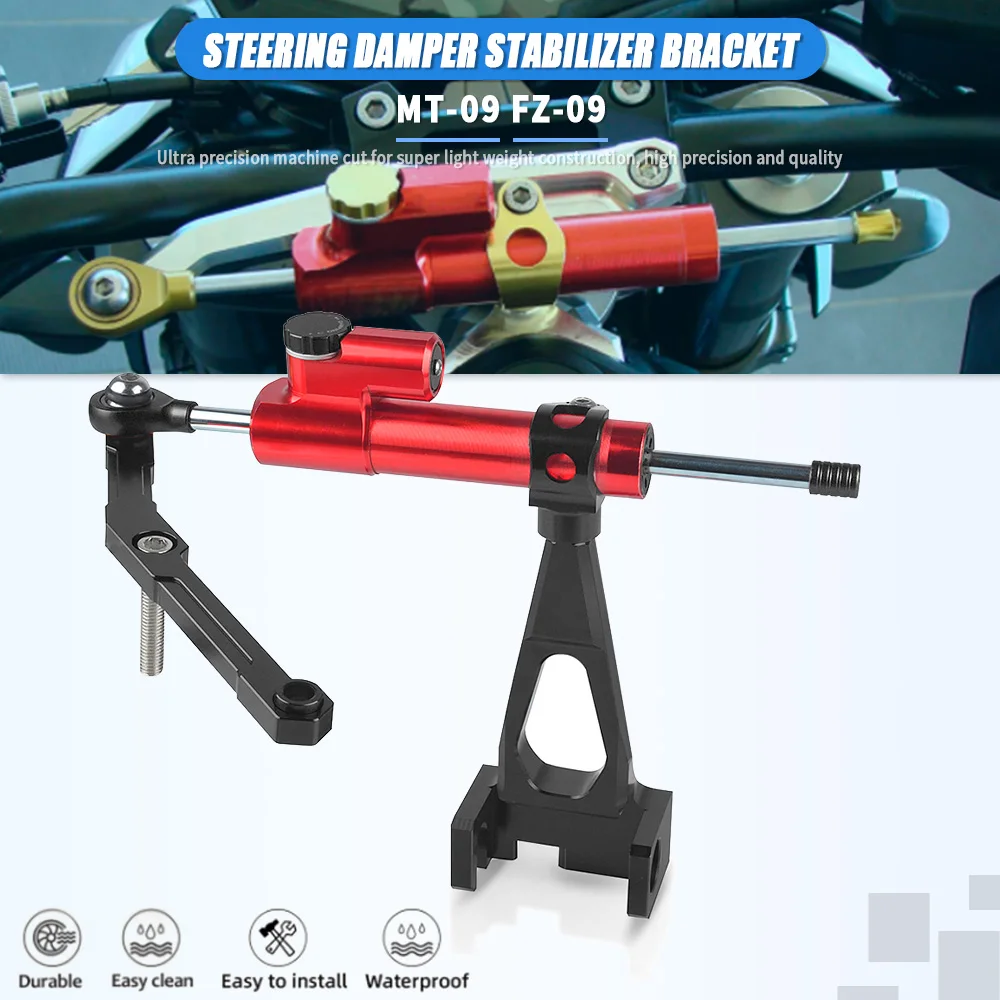 MT-09 FZ-09 Motorcycle Steering Stabilize Damper Mounting Bracket Kit For YAMAHA MT09 FZ09 2013 2014 2015 2016 2017 2018 2019
MT-09 FZ-09 Motorcycle Steering Stabilize Damper Mounting Bracket Kit For YAMAHA MT09 FZ09 2013 2014 2015 2016 2017 2018 2019