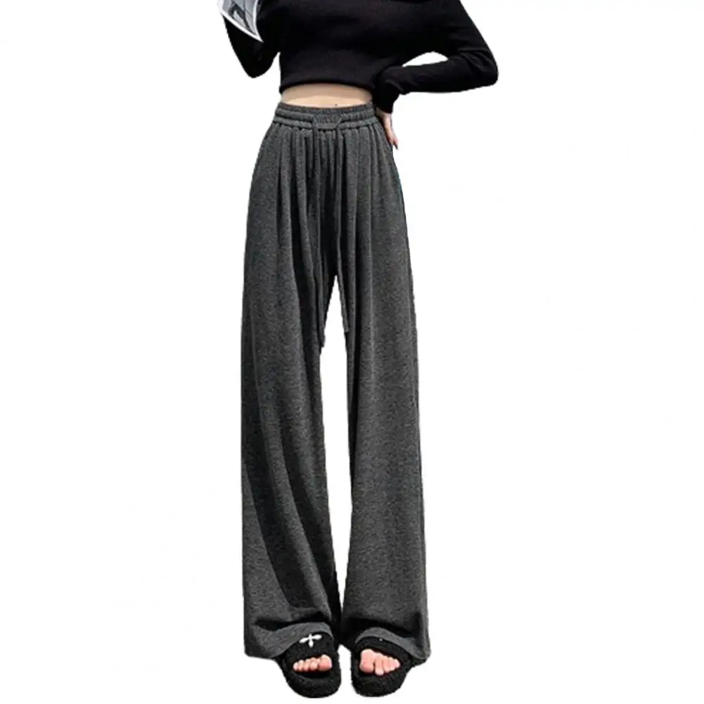 Women's Pants High Waist Wide Leg Pants with Drawstring Trousers for Fall Winter 
Women's Pants High Waist Wide Leg Pants with Drawstring Trousers for Fall Winter