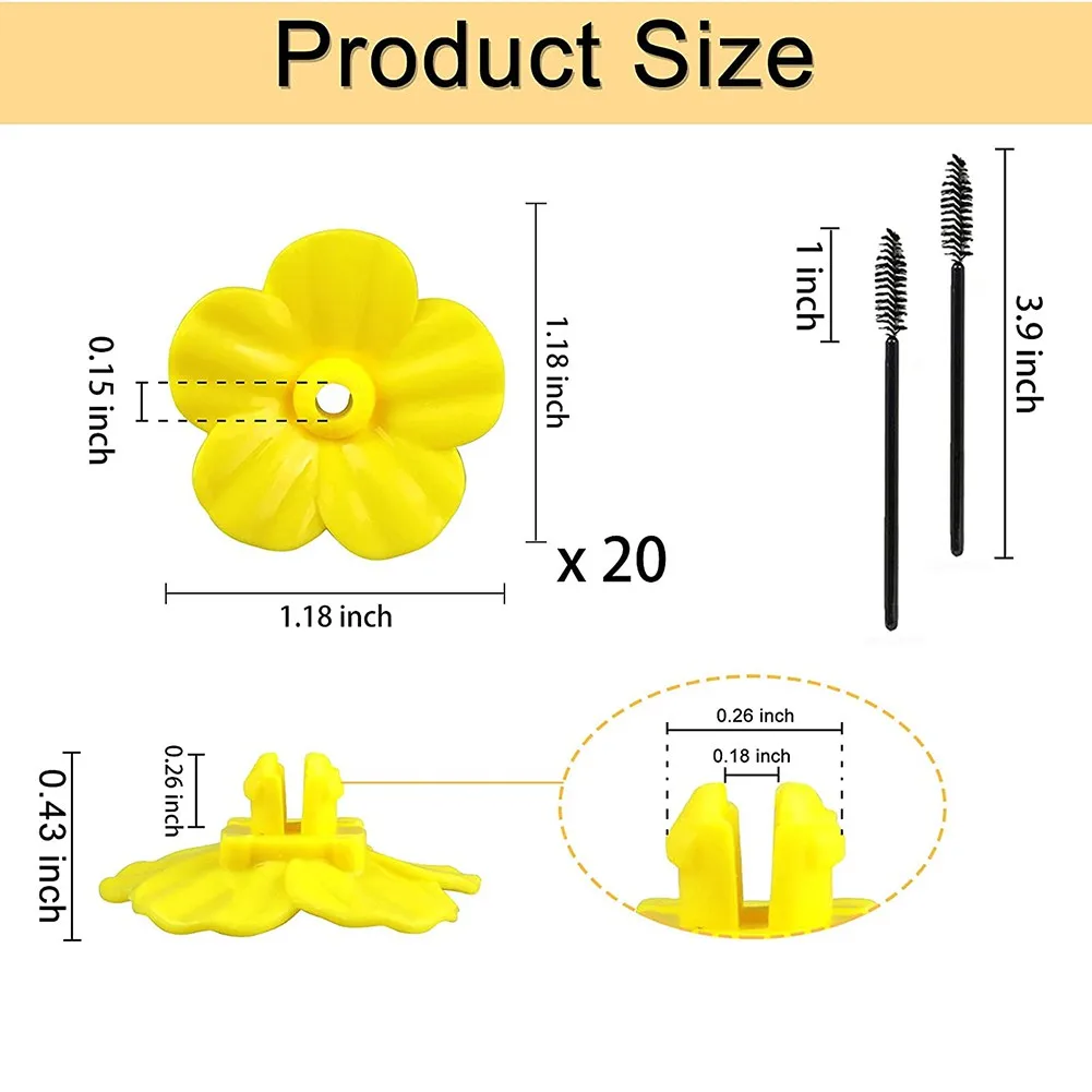 20pcs Hummingbird Feeder Flower With Cleaning Brush Bird Feeder Replacement Flowers Yellow Feeder Part Wildlife Accessories
20pcs Hummingbird Feeder Flower With Cleaning Brush Bird Feeder Replacement Flowers Yellow Feeder Part Wildlife Accessories