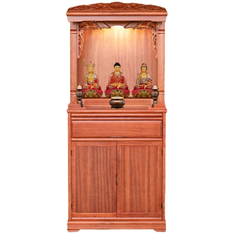 

CX алтарь из массива дерева Будда нишевый Новый китайский стиль шкаф для одежды дом Бог богатства шкаф