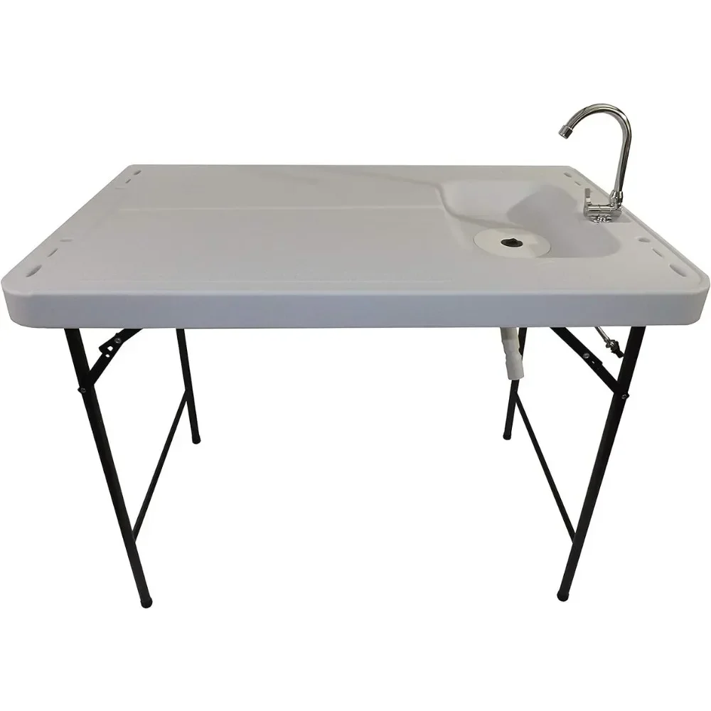 

White Camp Premium Game Cleaning Station Camping Table Serving Coffee Two Man Freight Free Portable Folding Tables Free Shipping