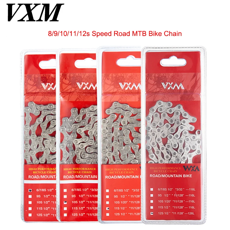 VXM Bike Chain 9S 10S 11S 12S Speed Velocidade Electroplated Silver Chain Mountain Road Bike Chains 116 LinksB Bicycle Parts
VXM Bike Chain 9S 10S 11S 12S Speed Velocidade Electroplated Silver Chain Mountain Road Bike Chains 116 LinksB Bicycle Parts