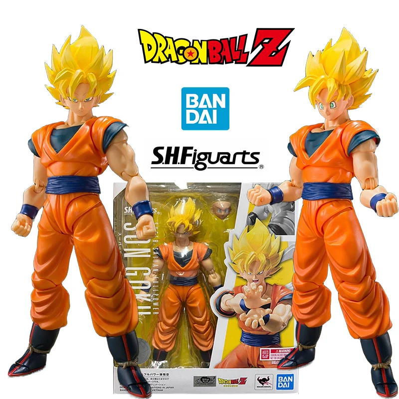 

Bandai S.H.Figuarts Son Goku Super Saiyan Fullpower Dragon Ball Z 16Cm Anime Original Action Figure Model Toy Gift Collection