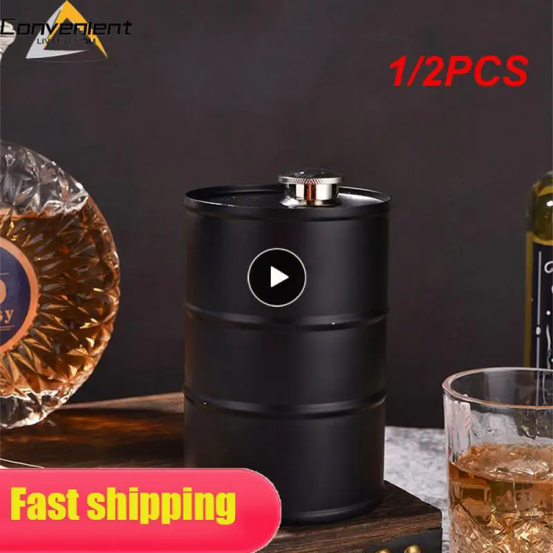 

1/2PCS 25oz Vodka Oil Drums Whisky Flagon Oil Barrel Vodka Whiskey Jug Portable 304 Stainless Steel Alcohol Liquor Hip Flask