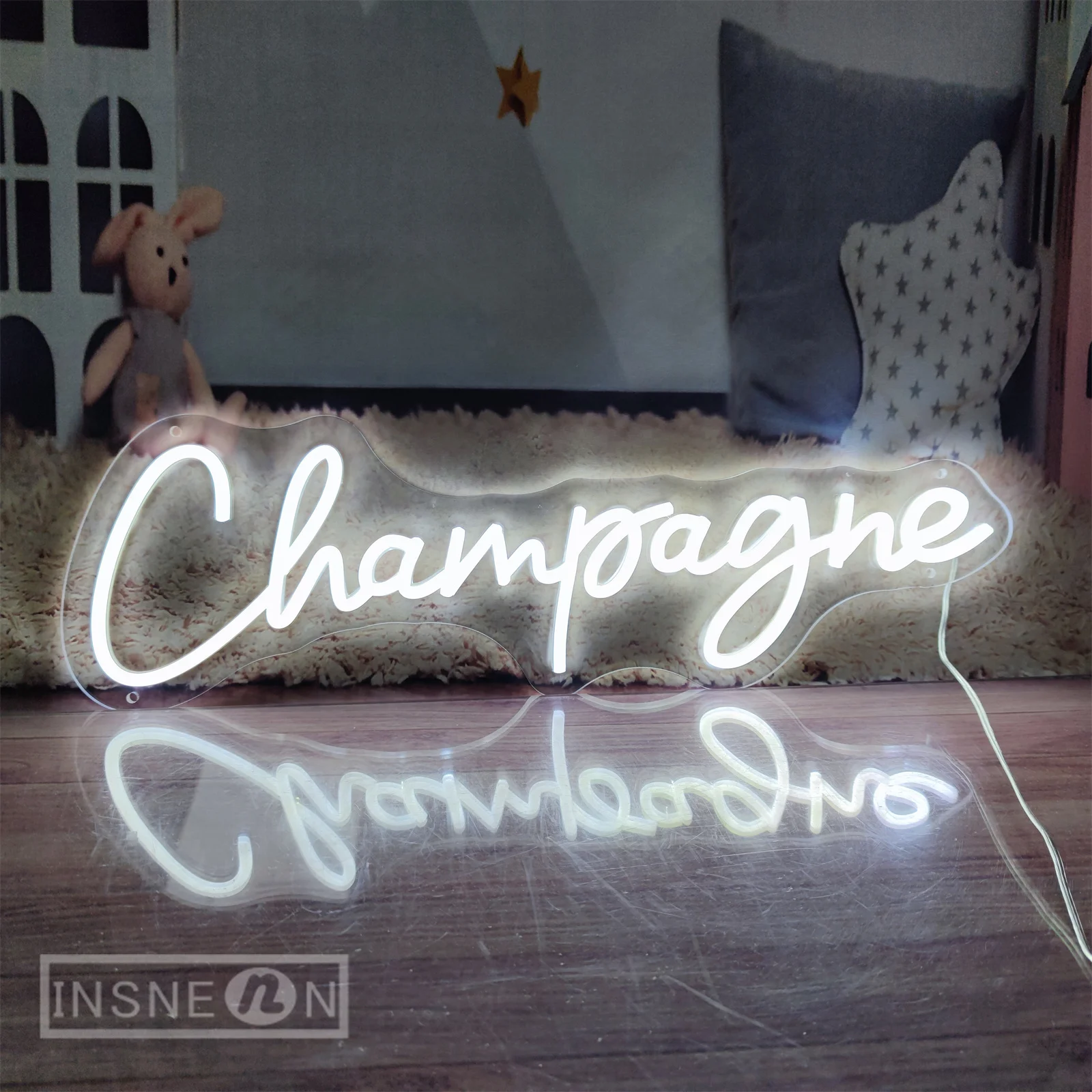 

Neon Light Sign Champagne Night Light Neon Sign Room Decor Home Party Bar Club Neon Signs Birthday Wedding Decoration Lamp LED