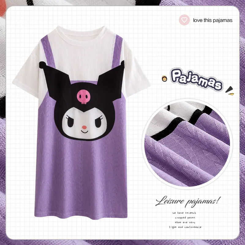Sanrio Children's Summer Nightdress Kuromi Cinnamoroll Mymelody Girls' Short Sleeve Dress Cartoon Kulomi Children's Cotton Skirt
Sanrio Children's Summer Nightdress Kuromi Cinnamoroll Mymelody Girls' Short Sleeve Dress Cartoon Kulomi Children's Cotton Skirt