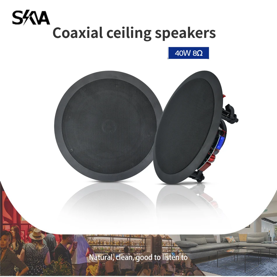 40W Ceiling Speaker 8 Inch HiFi Stereo Passive Loudspeaker Home Theater Background Sound System for Public Address and Indoor
40W Ceiling Speaker 8 Inch HiFi Stereo Passive Loudspeaker Home Theater Background Sound System for Public Address and Indoor