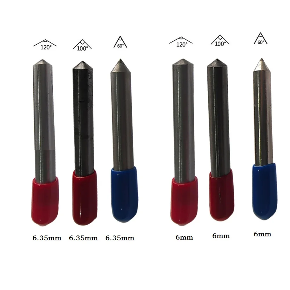 1pc Diamond Engraving Bit 6/6.35mm Shank Point Carving CNC Milling Cutter 60°/90°/120° For Tile Metal Trimming Cutting Tool
1pc Diamond Engraving Bit 6/6.35mm Shank Point Carving CNC Milling Cutter 60°/90°/120° For Tile Metal Trimming Cutting Tool