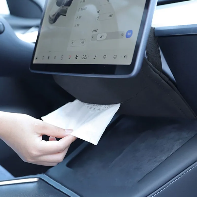Suede Car Tissue Box for Tesla Model 3 Model Y S X Interior Car Accessories Storage Bag Hidden Behind Screen Napkin Paper Holder
Suede Car Tissue Box for Tesla Model 3 Model Y S X Interior Car Accessories Storage Bag Hidden Behind Screen Napkin Paper Holder