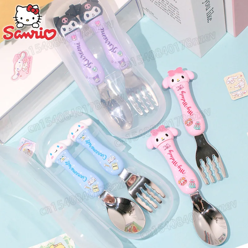 Cartoon Sanrio Dining Tableware Set Children's Kawaii Cinnamonroll Stainless Steel Fork Spoon Tableware Box Set for Kids Gift
Cartoon Sanrio Dining Tableware Set Children's Kawaii Cinnamonroll Stainless Steel Fork Spoon Tableware Box Set for Kids Gift
