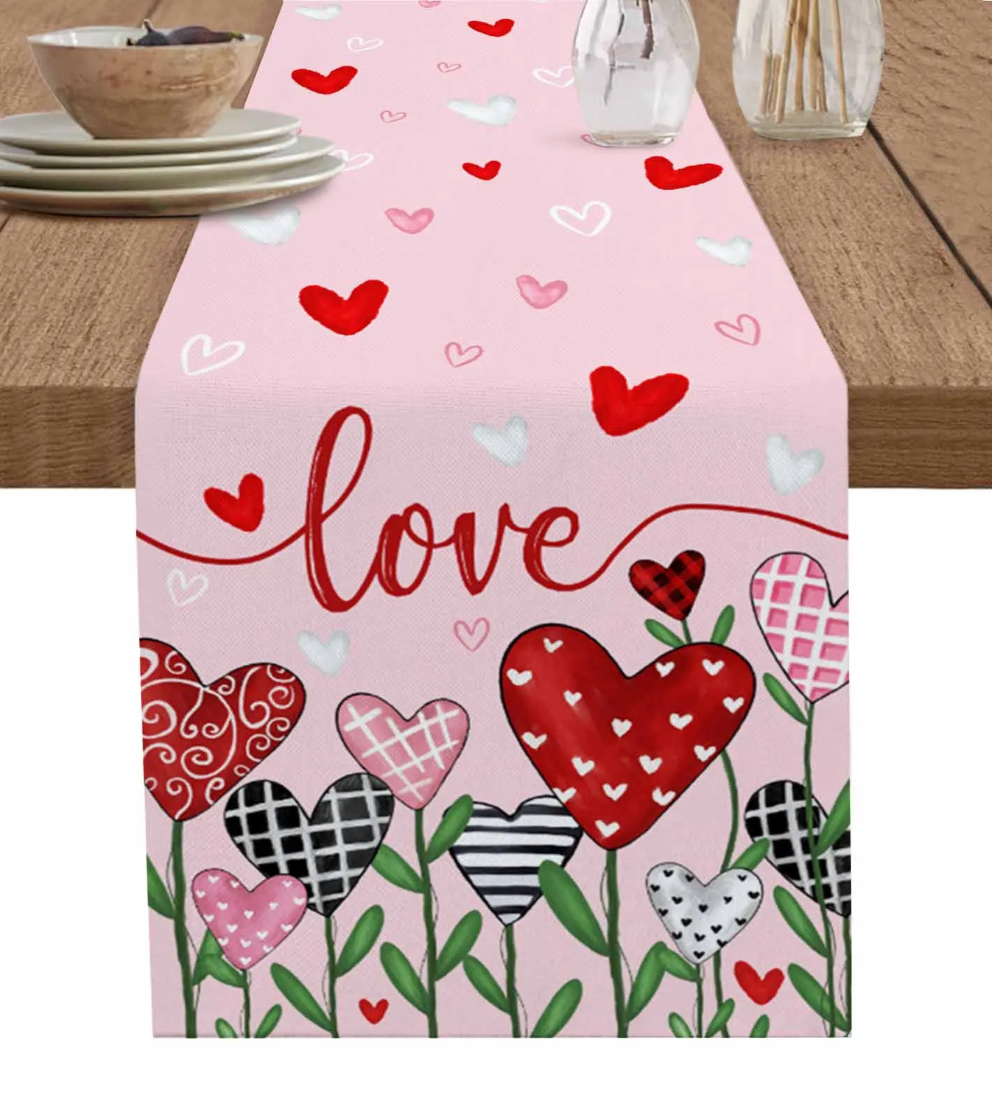 Valentine'S Day Pink Love Tree Table Runner Coffee Table Wedding Home Decor Kitchen Tablecloth 4/6 Pcs Placemats
Valentine'S Day Pink Love Tree Table Runner Coffee Table Wedding Home Decor Kitchen Tablecloth 4/6 Pcs Placemats