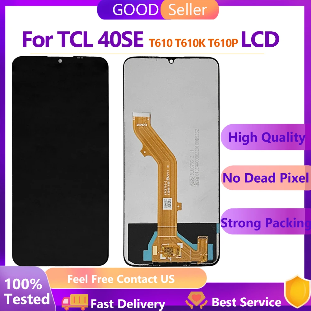 ЖК-дисплей 6,75 дюйма для TCL 40 SE 40SE с сенсорным экраном и дигитайзером в полной сборке для TCL T610 T610K T610P, запчасти для ремонта ЖК-дисплея
ЖК-дисплей 6,75 дюйма для TCL 40 SE 40SE с сенсорным экраном и дигитайзером в полной сборке для TCL T610 T610K T610P, запчасти для ремонта ЖК-дисплея