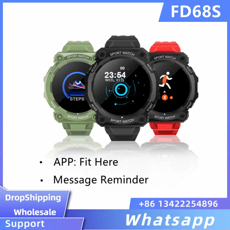 Спортивные Смарт-часы FD68S с мониторингом сна Bluetooth пульсометром для мужчин и