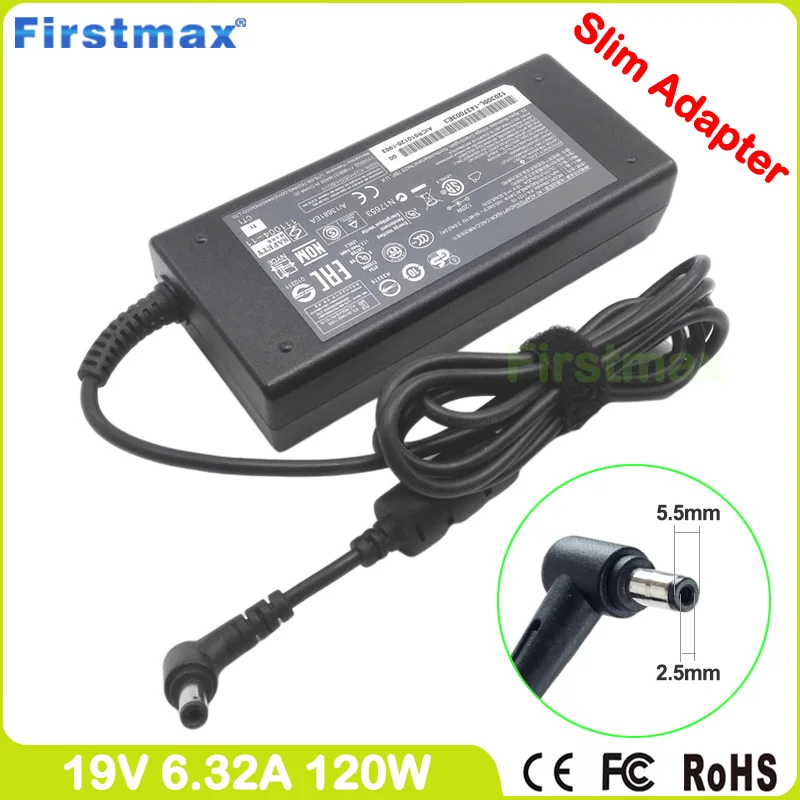 

120W Laptop Charger 19V 6.32A for Toshiba Qosmio X70-B-10P F50/G Satellite Pro P770D P775D P870D P875D S870D S875D Power Supply