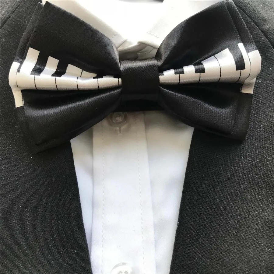 

10 Pcs/Lot Men Bow Ties Fashion Music Bowties Musical Notes Piano Keyboard Personality Butterflies Bow Ties
