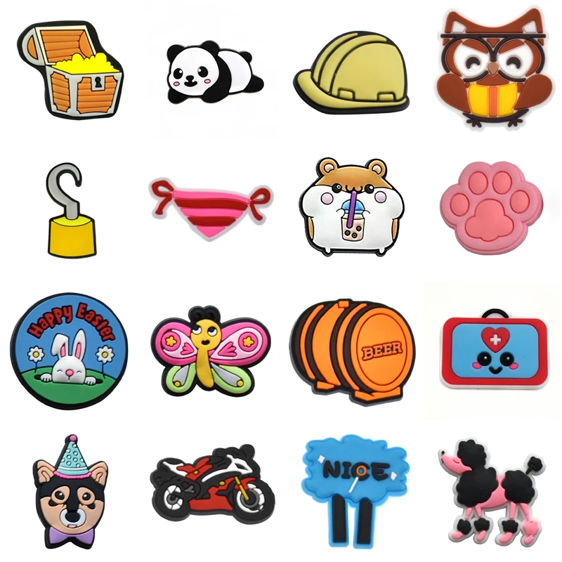 Single Sales PVC Shoes Charms Accessories for Croc Sandals Wristband Garden Clog Buckle Decorations Boys Girls Party Gifts
Single Sales PVC Shoes Charms Accessories for Croc Sandals Wristband Garden Clog Buckle Decorations Boys Girls Party Gifts