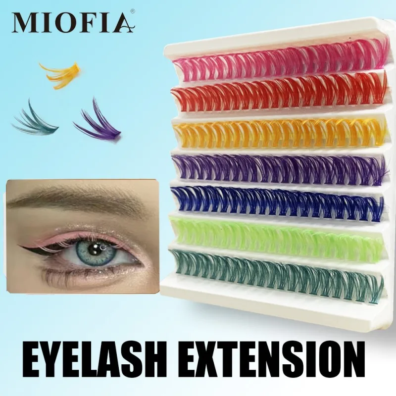 

40P Color Mink Eyelashes 1 Box/140 Bundles Natural Eyelash extension 3D Russia Individual Eyelash Cluster Makeup Tools Lashes