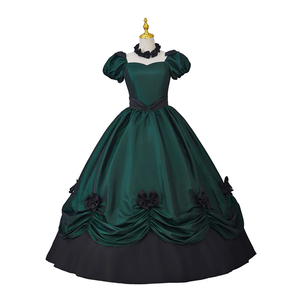 

Medieval Green Women Renaissance Rococo Gothic Victorian Dress Southern Belle Girl Victorian Period Ball Gown Theater Costume