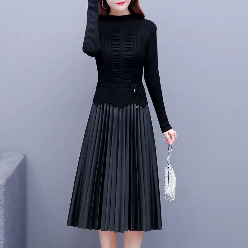 Autumn Long Sleeve Pleated Design Dresses for Women Elegant O-neck High Waist Vintage Dress Female Holiday Party Clothing M325
Autumn Long Sleeve Pleated Design Dresses for Women Elegant O-neck High Waist Vintage Dress Female Holiday Party Clothing M325