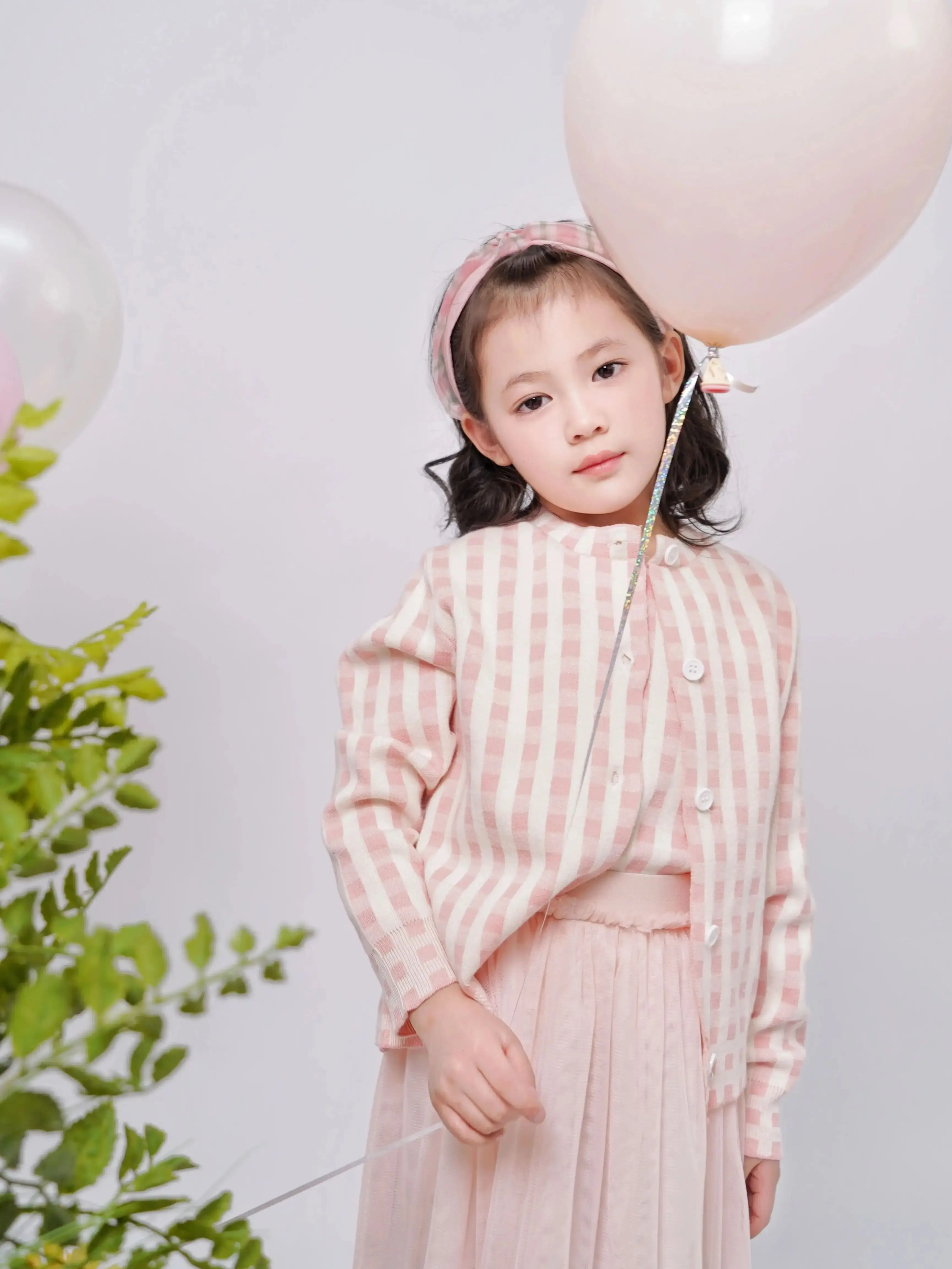 

Bp Style 24 Spring And Summer New For Girl Temperament Plaid Pink Cotton Vest And Cardigan Two Pieces Set Lab Cici