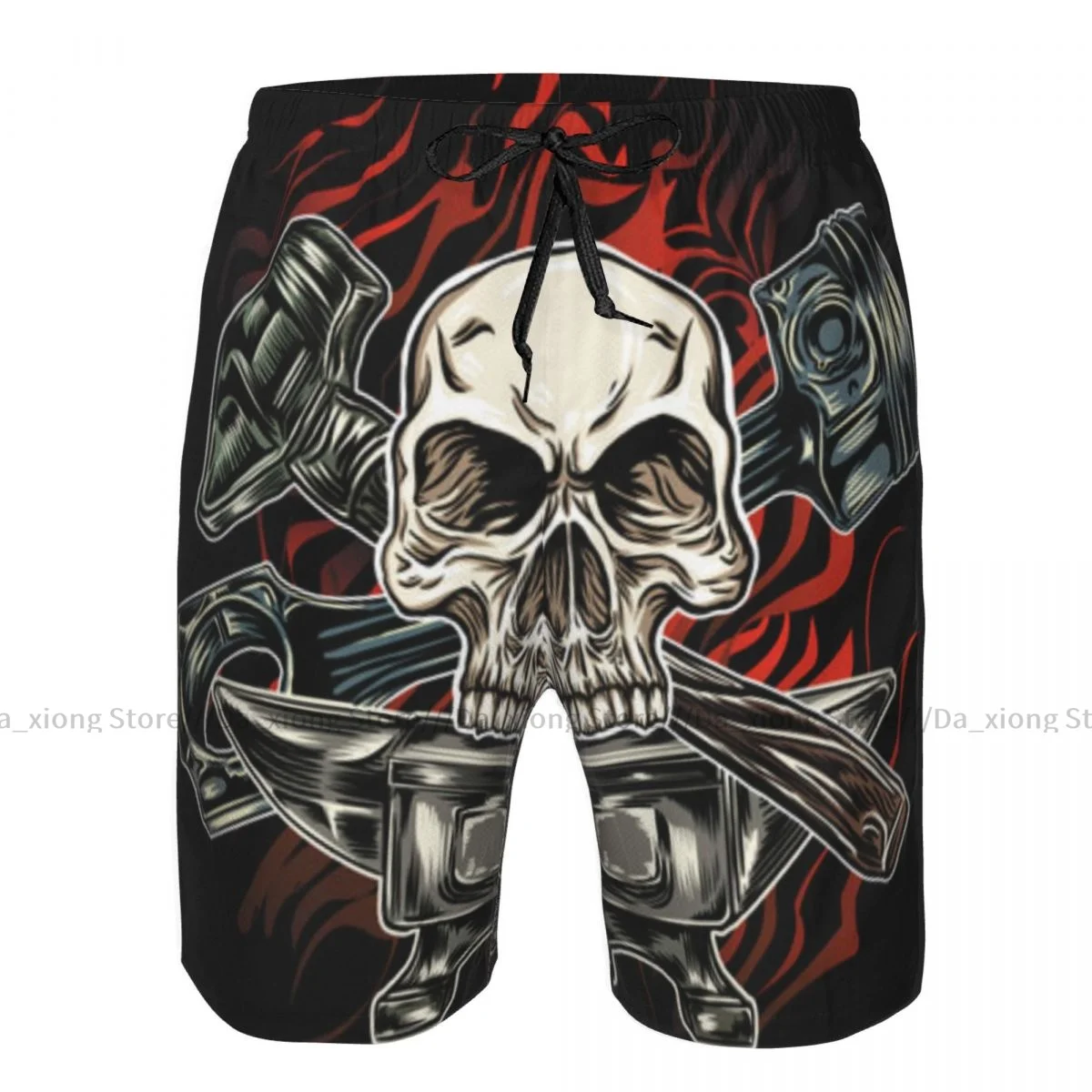 Men's Beach Short Swim Shorts Skull With Motorcycle Piston And Hammer Surfing Sport Board Shorts Swimwear
Men's Beach Short Swim Shorts Skull With Motorcycle Piston And Hammer Surfing Sport Board Shorts Swimwear