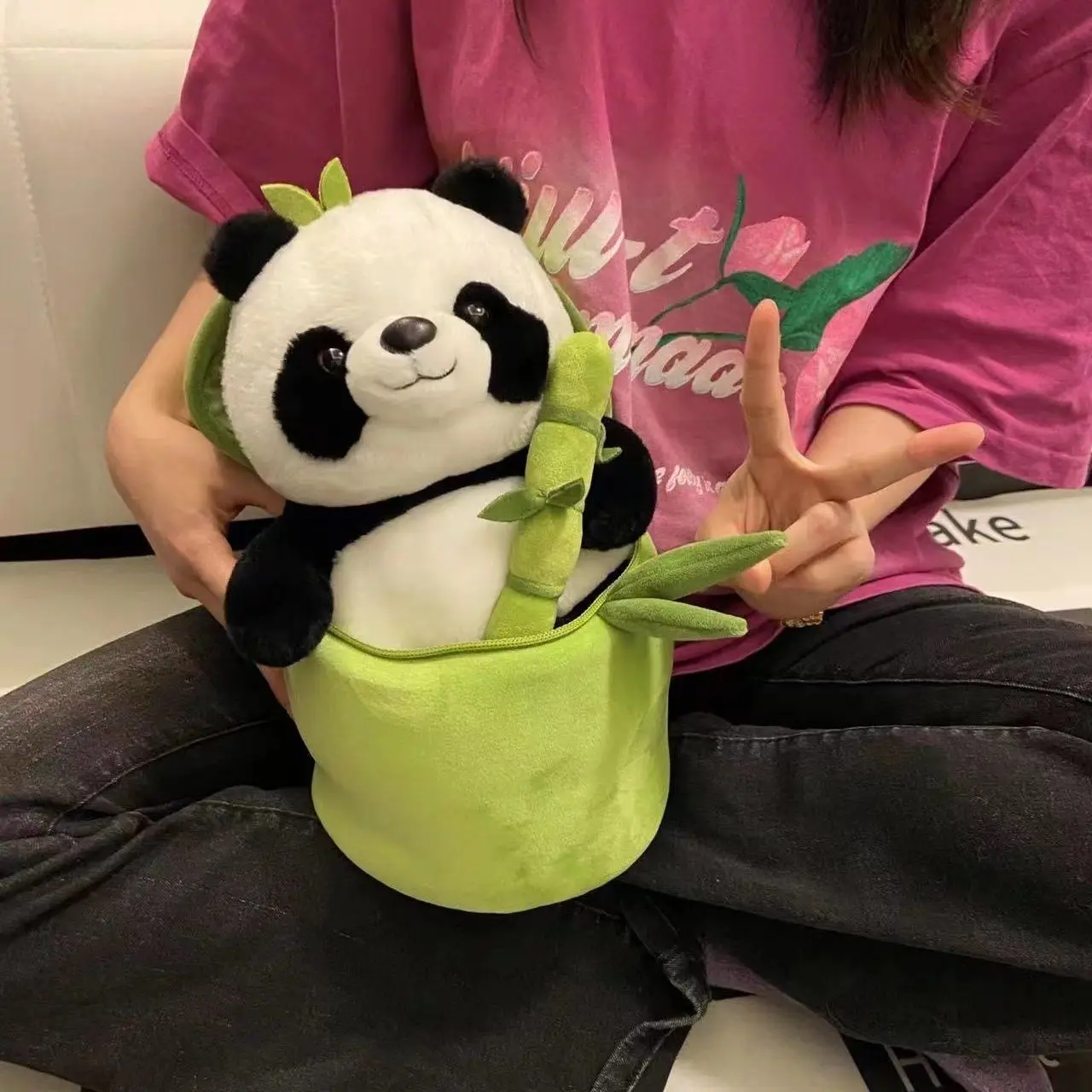 Bamboo Tube Panda Doll Holding Bamboo Panda Turning Into Plush Toy Chinese Giant Panda
Bamboo Tube Panda Doll Holding Bamboo Panda Turning Into Plush Toy Chinese Giant Panda