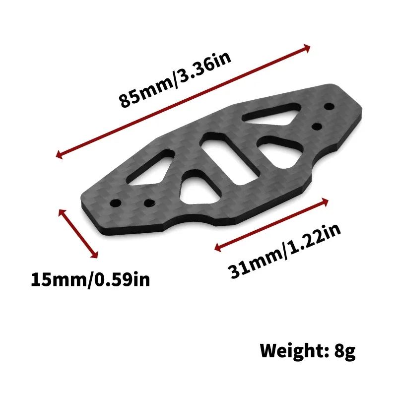 Carbon Fiber Front Bumper Support Plate for Tamiya TT02 TT-02 1/10 RC Car Upgrade Parts Accessories
Carbon Fiber Front Bumper Support Plate for Tamiya TT02 TT-02 1/10 RC Car Upgrade Parts Accessories