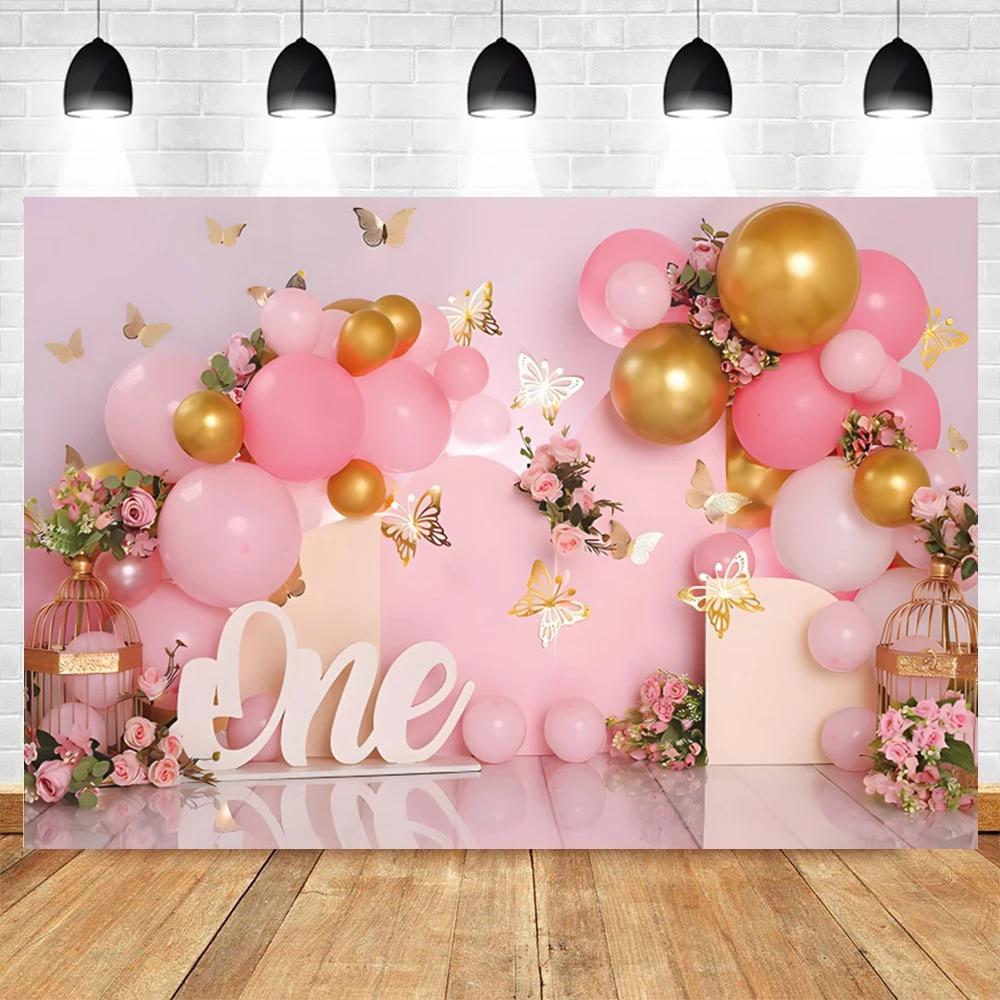 Pink Balloons Garden Butterfly Flowers Background Sweet One Baby Shower Girls 1st Birthday Party Backdrop for Photography Props
Pink Balloons Garden Butterfly Flowers Background Sweet One Baby Shower Girls 1st Birthday Party Backdrop for Photography Props