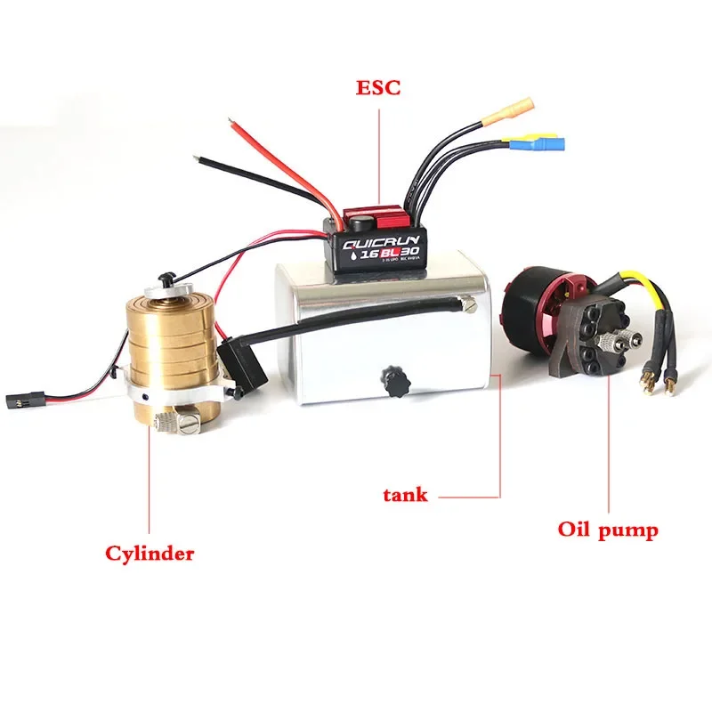 Hydraulic Set Cylinder Oil Pump Motor ESC for 1/14 Tamiya RC Truck Trailer Tipper Scania MAN Benz Actros Volvo Car Diy Parts
Hydraulic Set Cylinder Oil Pump Motor ESC for 1/14 Tamiya RC Truck Trailer Tipper Scania MAN Benz Actros Volvo Car Diy Parts