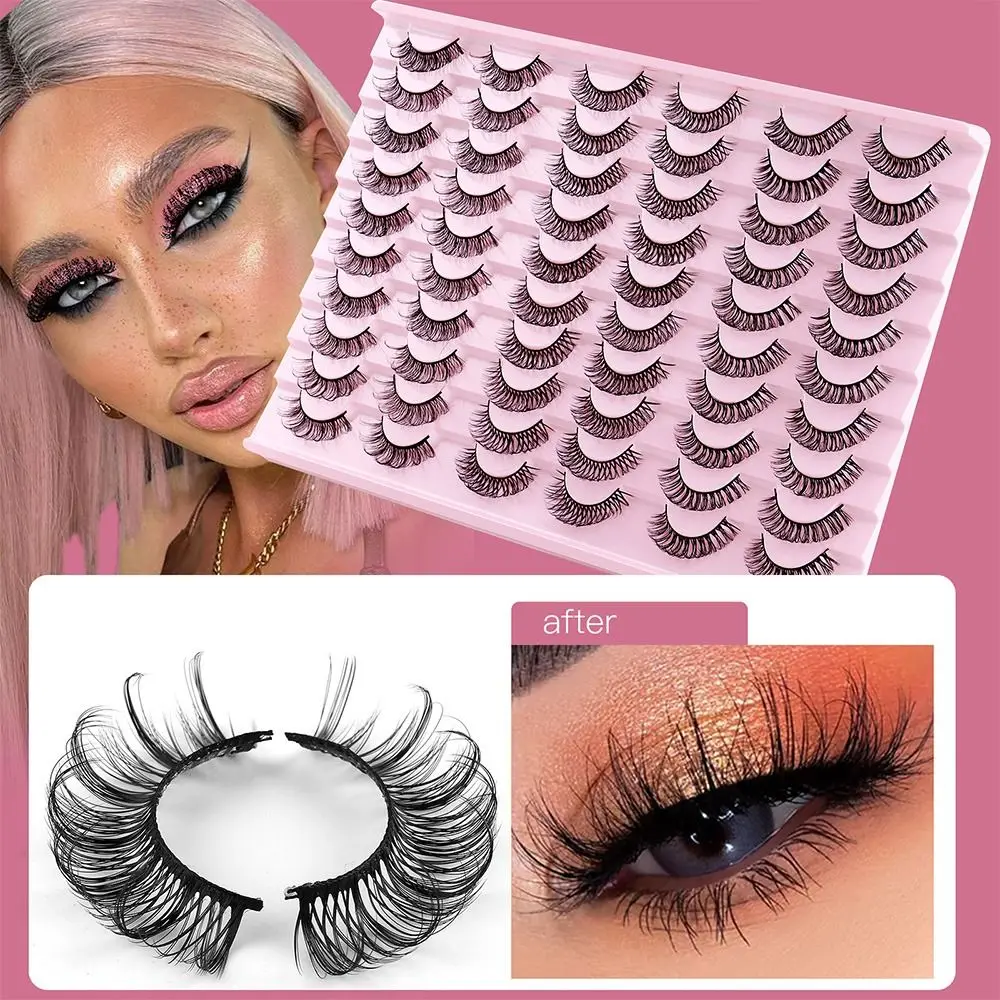 30 Pairs Wispy Flared Fluffy Multilayers Natural Long Shiny eyelashes Russian False Eyelashes Faux Mink Hair Eye Lash Extension
30 Pairs Wispy Flared Fluffy Multilayers Natural Long Shiny eyelashes Russian False Eyelashes Faux Mink Hair Eye Lash Extension