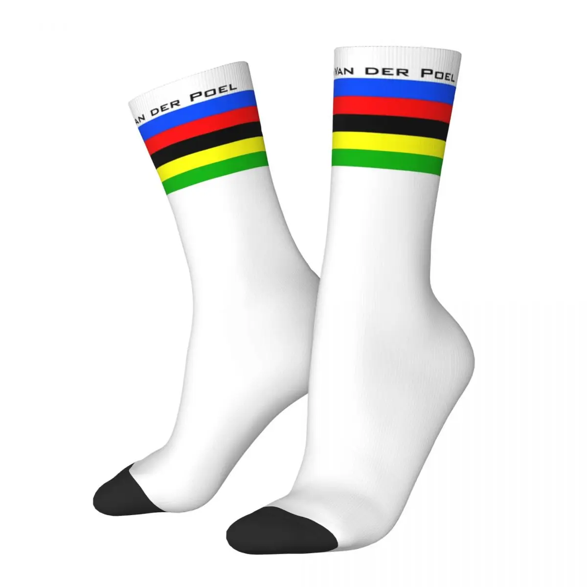 

Funny Mathieu Van Der Poel Print Socks Merch All Seasons Dutch Cyclist Soft Long Socks Non-slip Best Gift Idea for Him Her