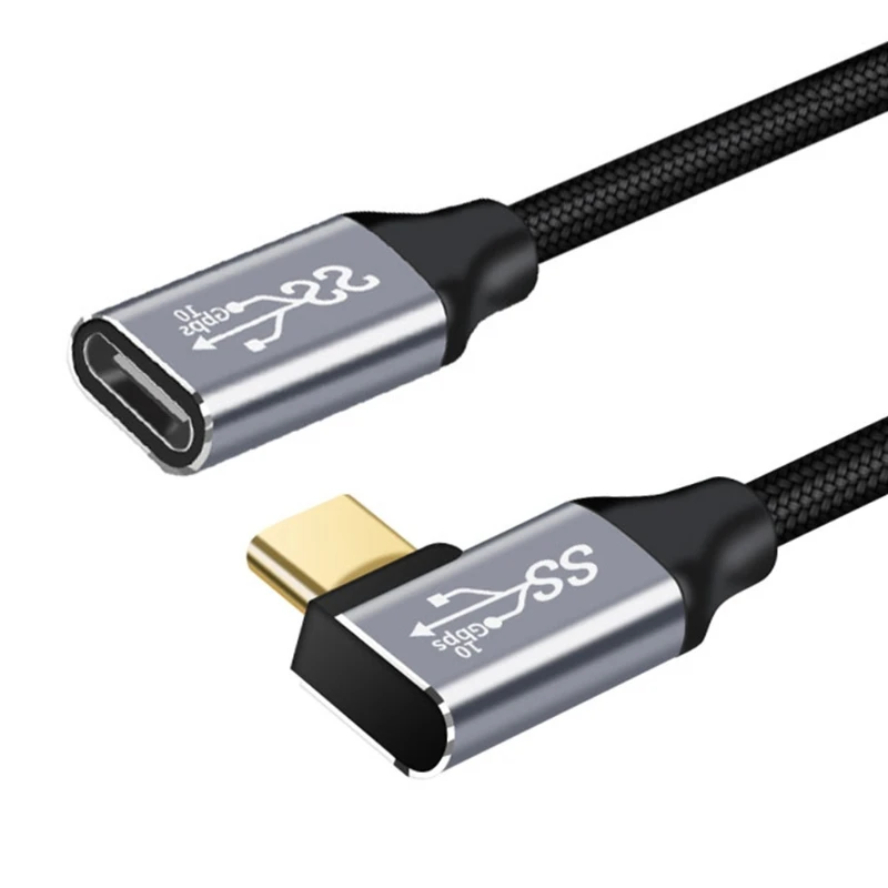 USB C Extension Cable, 90 Degree USB 3.1 Type C Male to Female Extender Line Fast Charging Cable Cord
USB C Extension Cable, 90 Degree USB 3.1 Type C Male to Female Extender Line Fast Charging Cable Cord