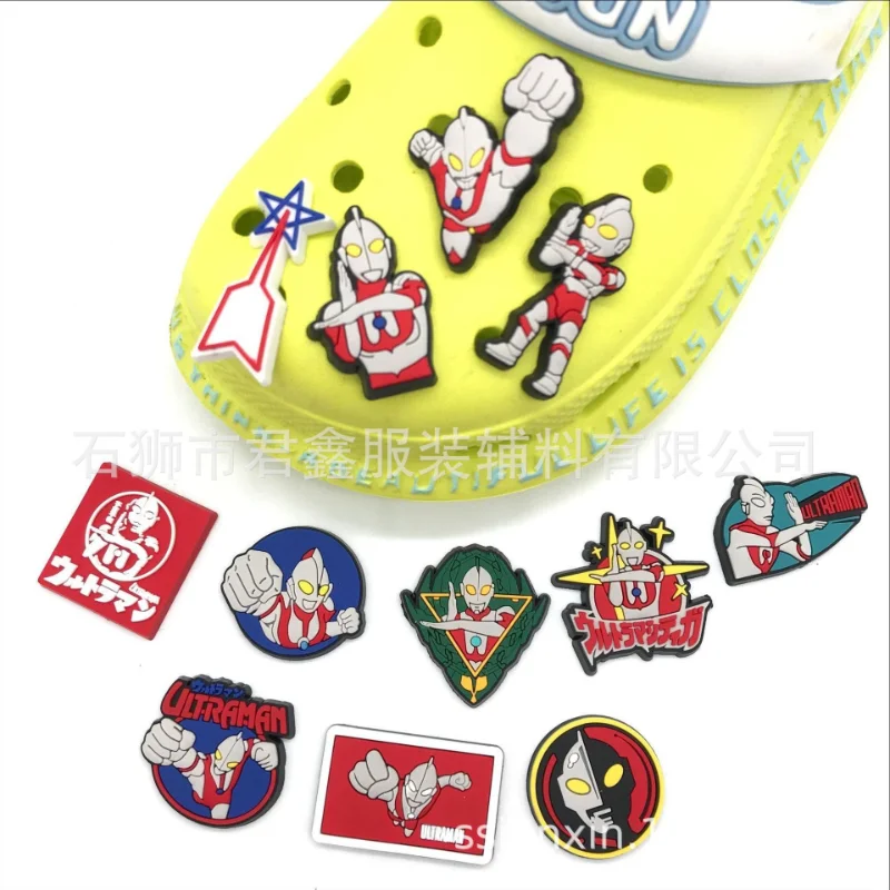

Scientific special search team Ultraman exquisite custom PVC shoe buckle Crocs beach slippers charm gift for boys and girls