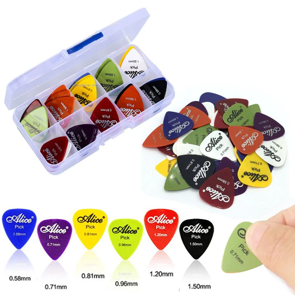 

Alice 50 Tablets/Box Resin Frosted Guitar Pick Acoustic/Electric Guitar Parts 0.58/0.71/0.81/0.96/1.2/1.5MM