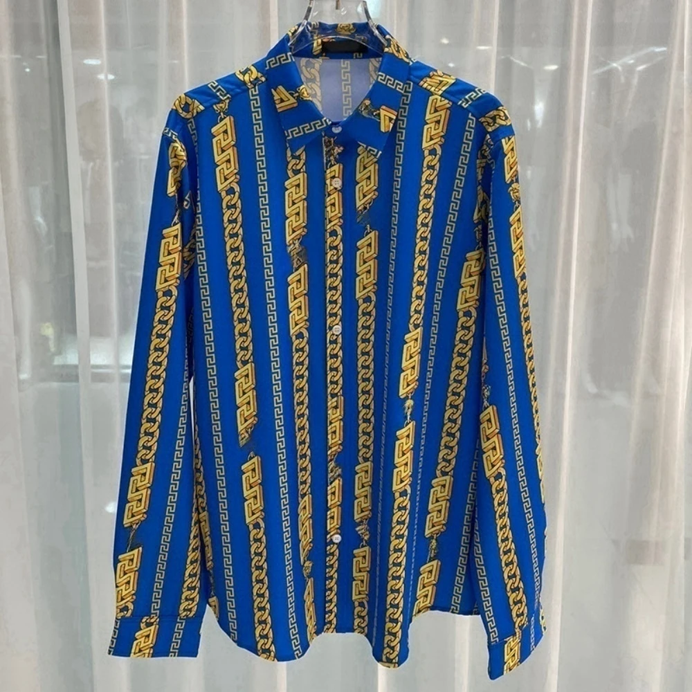 Europe American 2023 Autumn Fashion Men High Quality Strip Shirt Casual Tops C589
Europe American 2023 Autumn Fashion Men High Quality Strip Shirt Casual Tops C589