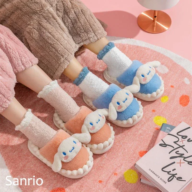 Sanrio Cinnamoroll Cartoon Cute Plush Slippers My Melody Girls Sweet Indoor Warm Home Comfortable Womens Shoes Christmas Gift
Sanrio Cinnamoroll Cartoon Cute Plush Slippers My Melody Girls Sweet Indoor Warm Home Comfortable Womens Shoes Christmas Gift