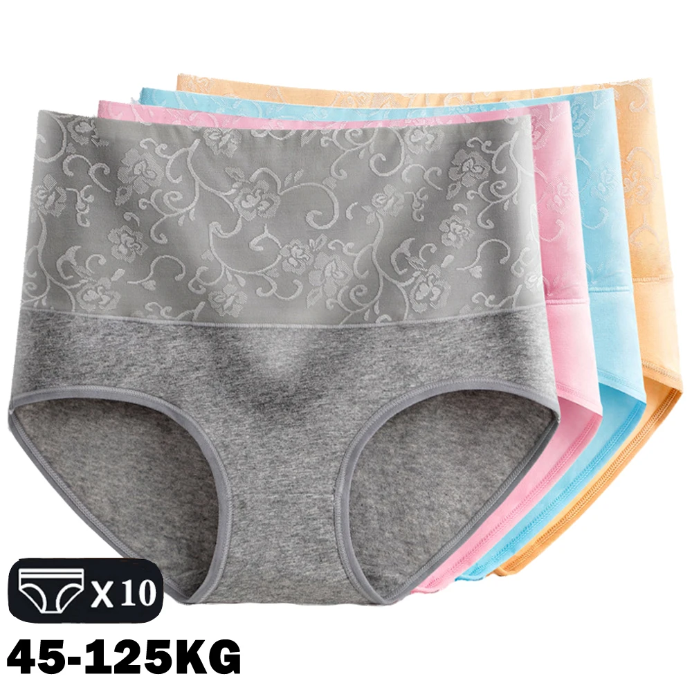 

L-5XL Women's Underwear Plus Size Cotton Panties High Waist Briefs Sexy Lingeries Female Pantys Seamless Underpant Girls