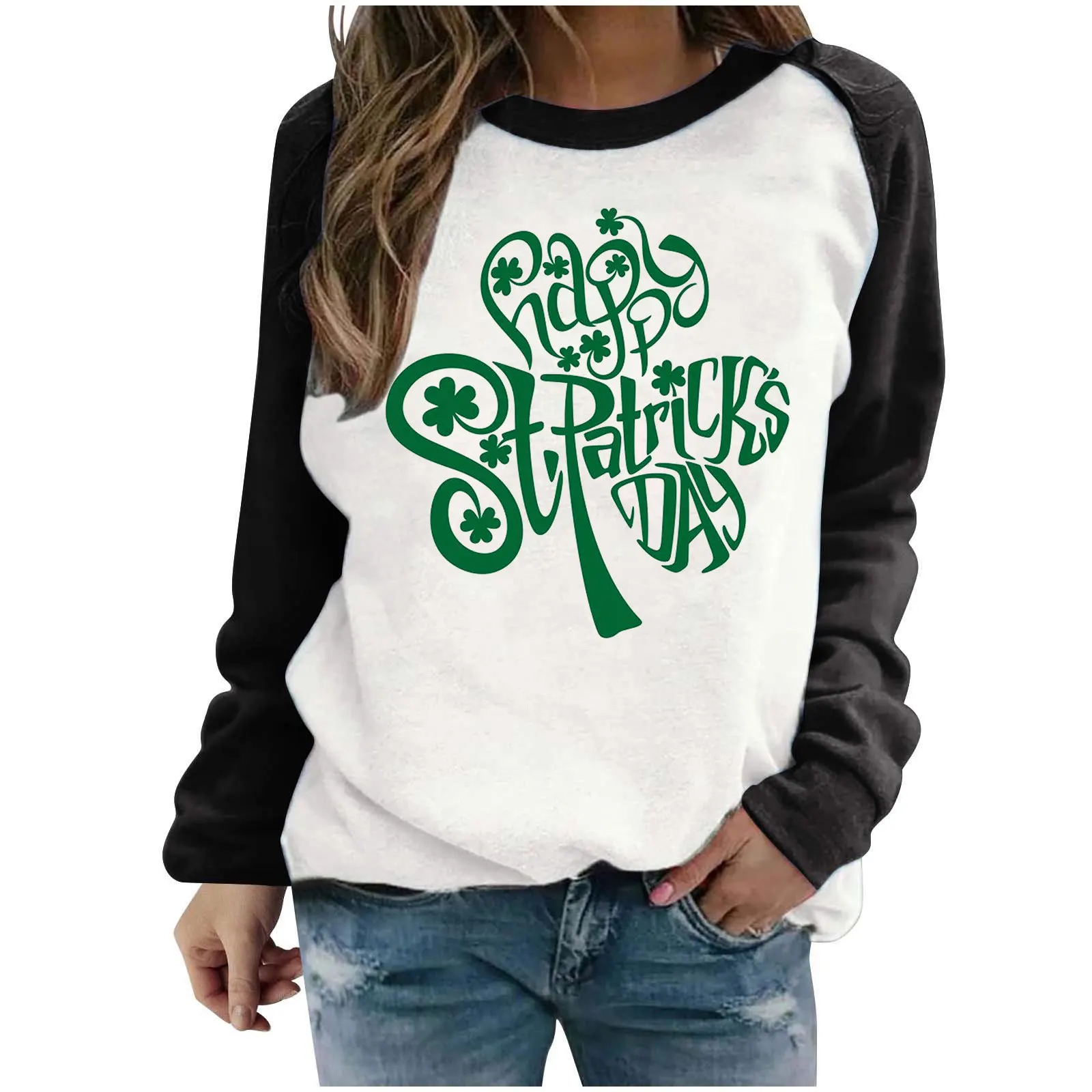 2024 New Tops Autumn Hoodie Clover Raglan Sleeve Sweater Coat Round Neck Plush Thickened Women's Hoodie
2024 New Tops Autumn Hoodie Clover Raglan Sleeve Sweater Coat Round Neck Plush Thickened Women's Hoodie