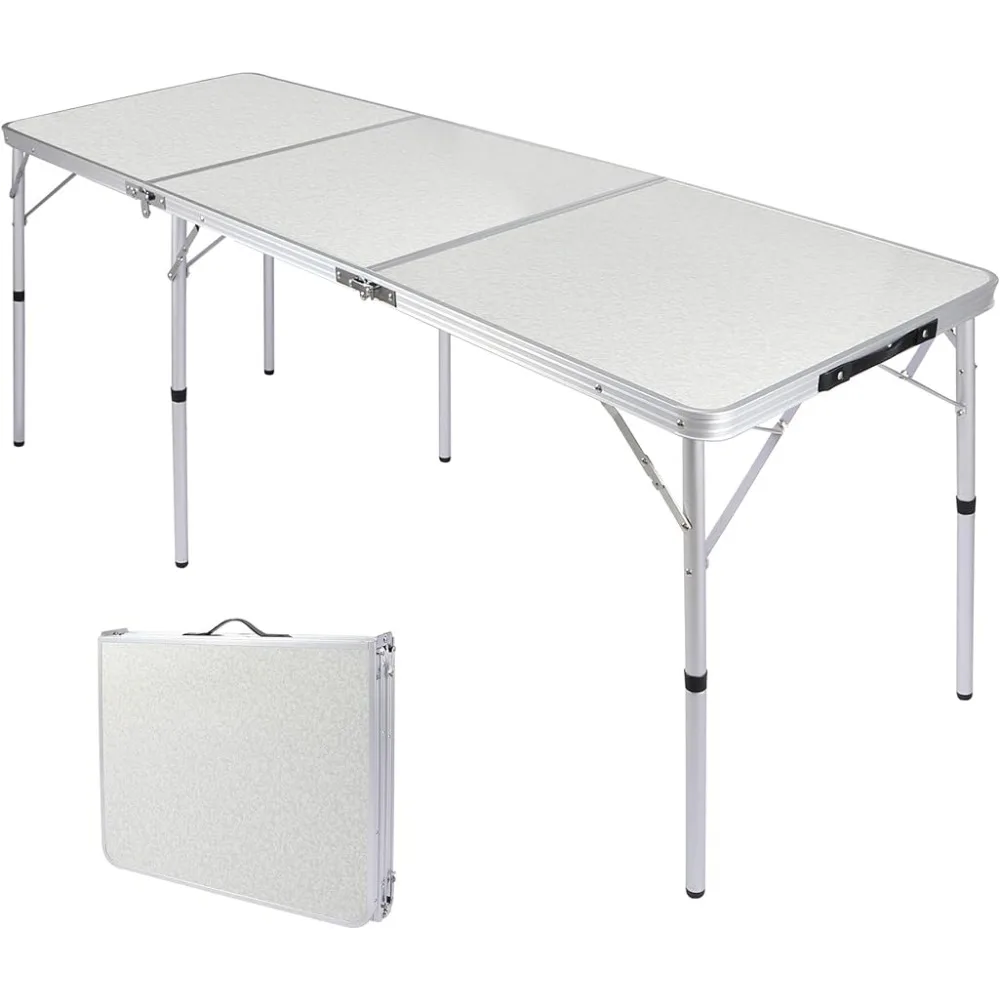 Coffee Tables White Height Adjustment Table Tri-fold 6ft Folding Table Camping Carts 72“x24” Beach Party Organizer Boxes Camp
Coffee Tables White Height Adjustment Table Tri-fold 6ft Folding Table Camping Carts 72“x24” Beach Party Organizer Boxes Camp