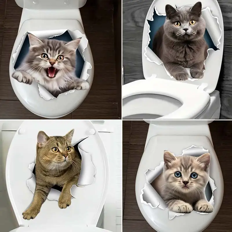 Cute Cat Toilet Seat Sticker, Home Bathroom Decal, A Fun Wall Sticker, Door Sticker Waterproof Self-adhesive Sticker M815
Cute Cat Toilet Seat Sticker, Home Bathroom Decal, A Fun Wall Sticker, Door Sticker Waterproof Self-adhesive Sticker M815