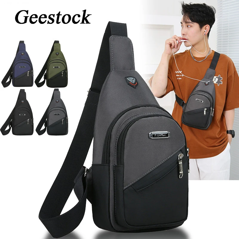 Geestock Men Crossbody Chest Bags High Quality Fashion Casual Male Waterproof Shoulder Bag for Travel Multilayer Messenger Bags
Geestock Men Crossbody Chest Bags High Quality Fashion Casual Male Waterproof Shoulder Bag for Travel Multilayer Messenger Bags