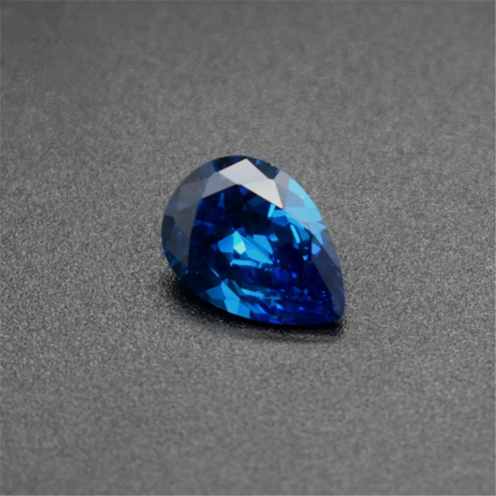 

Joanlyn Light Blue Sapphire Pear Shaped Faceted Gemstone Teardrop Cut Sapphire Gem Multiple Sizes to Choose C87S