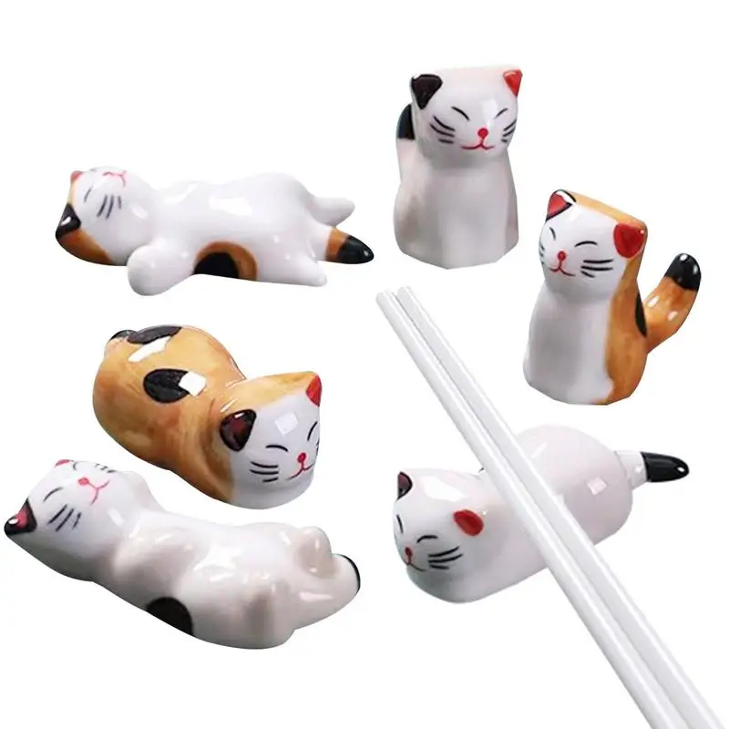 6pcs Dinner Spoon Stand Ceramic Lucky Cat Chopstick Holder Multi-Functional Cutlery Holder Stand Thick Chopstick Pillow
6pcs Dinner Spoon Stand Ceramic Lucky Cat Chopstick Holder Multi-Functional Cutlery Holder Stand Thick Chopstick Pillow