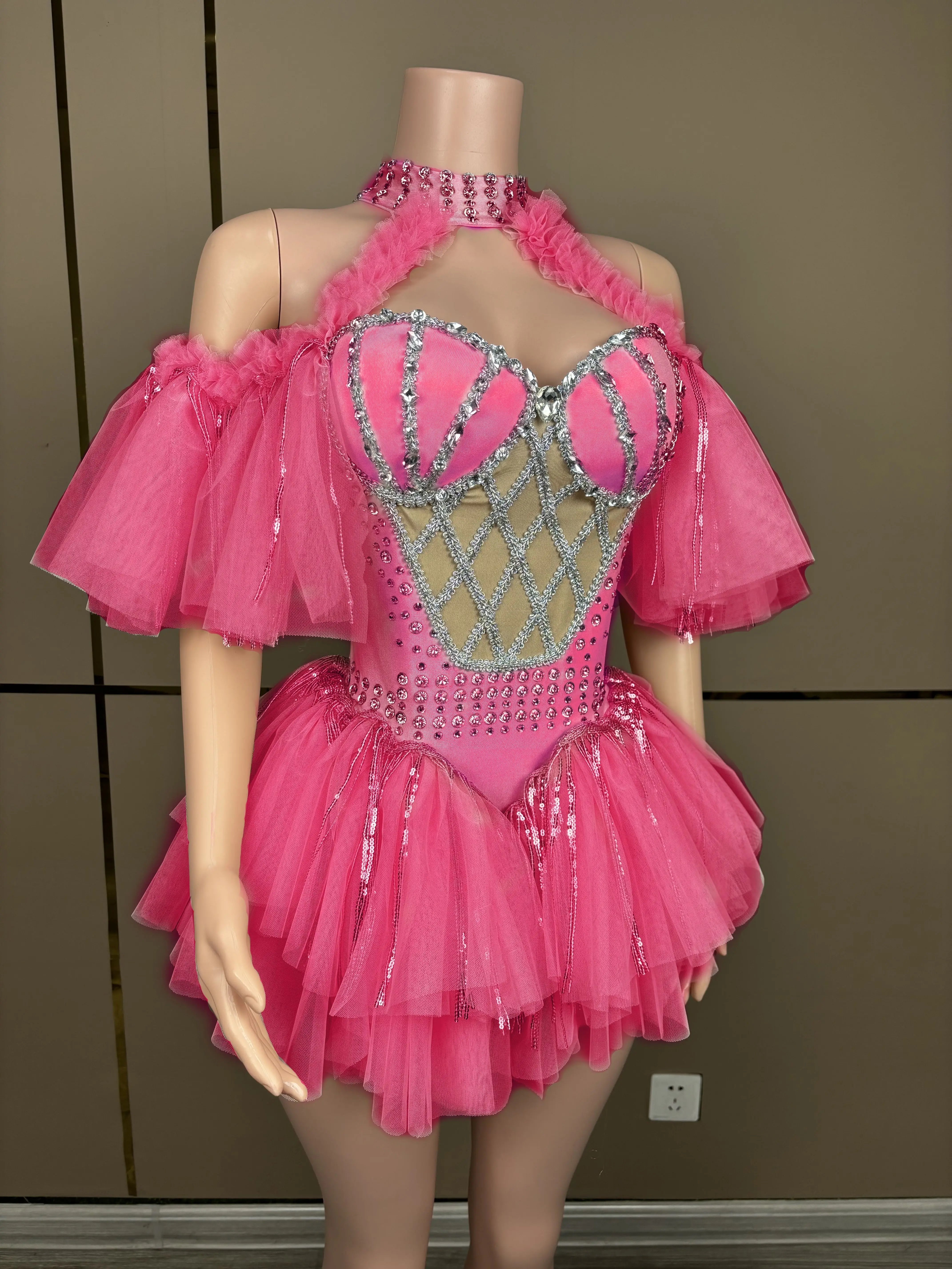 

Pink Gentle Japanese Style Lolita Strap ShortDress JSK off-the-Shoulder Sweet Cute SlimUmbrela Princess Dresses for Women D107