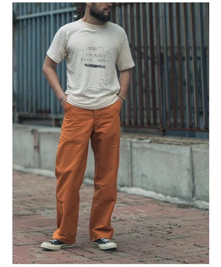 Bronson 1944 USMC Officer Chino Pants Straight-Leg Mens Military Trousers Khakis 64 Sc040350466ce44569bc4102133716097t