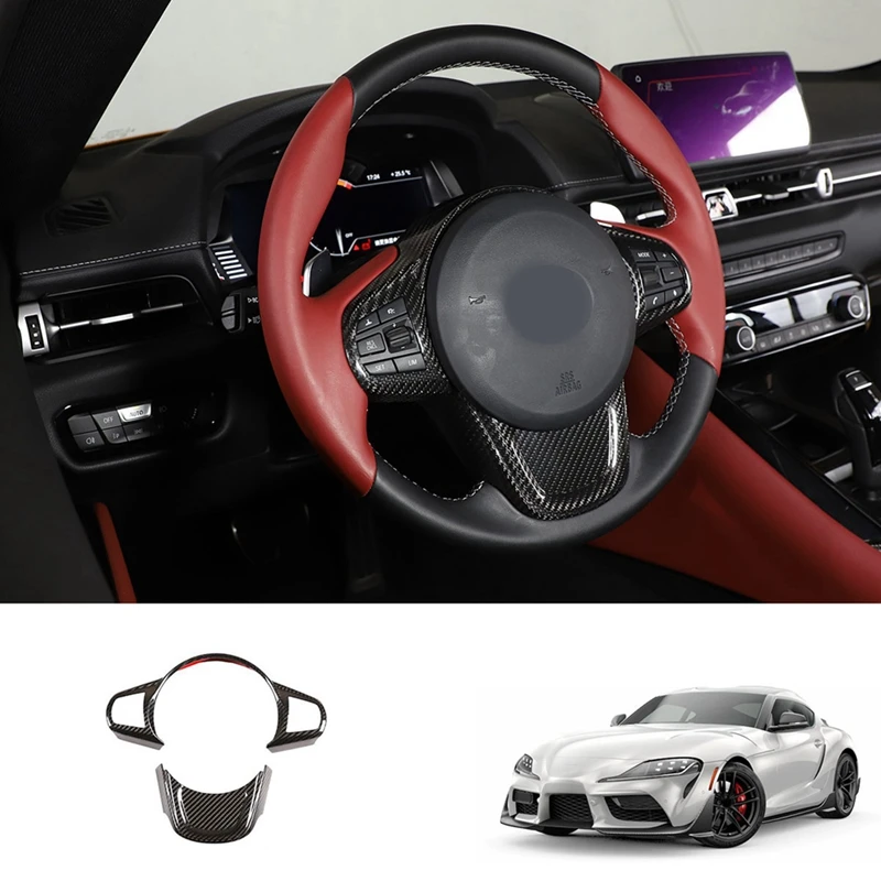 2PCS Car Steering Wheel Panel Cover Trim Frame Sticker Carbon Fiber Parts For Toyota Supra 2019 2020 2021 2022
2PCS Car Steering Wheel Panel Cover Trim Frame Sticker Carbon Fiber Parts For Toyota Supra 2019 2020 2021 2022