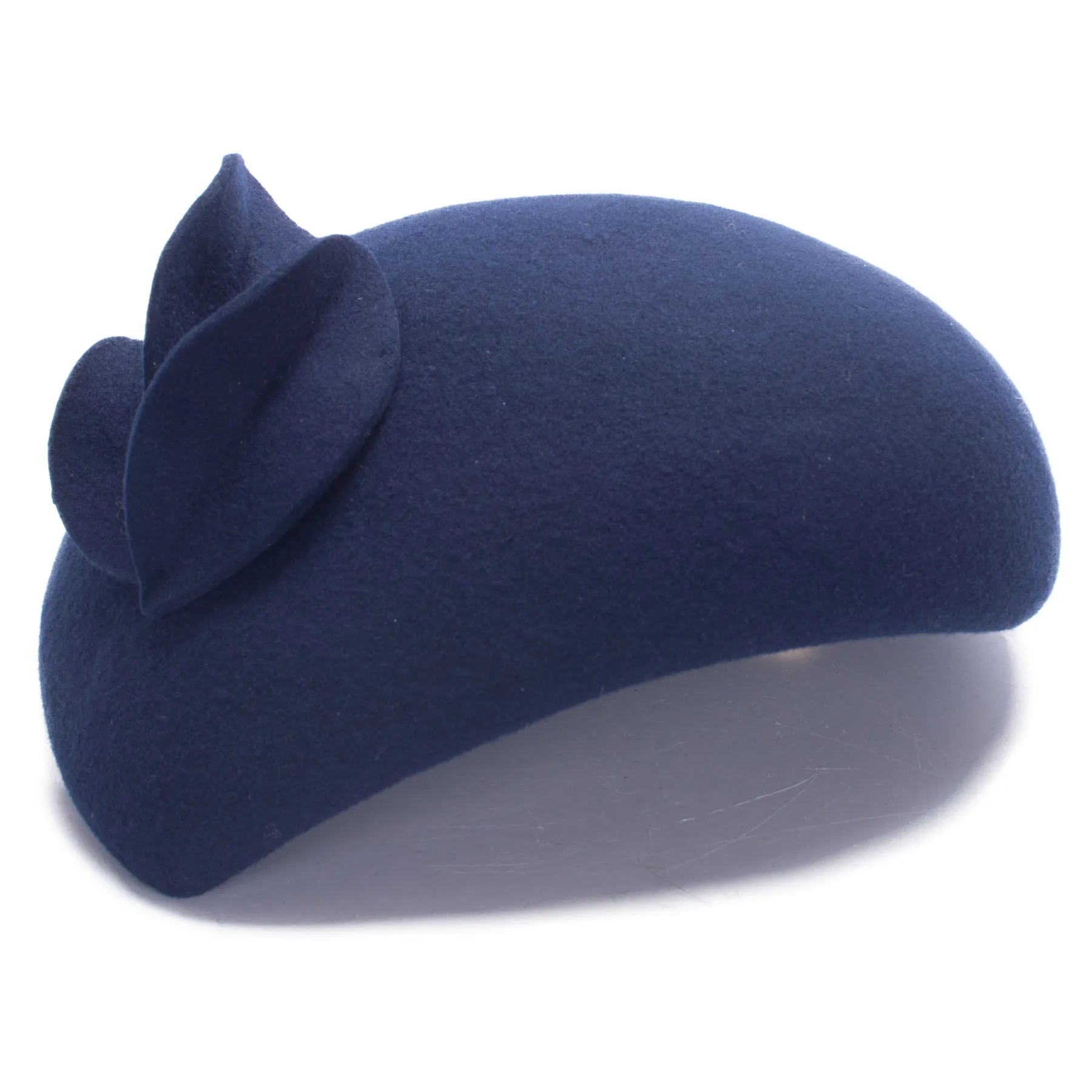

Lawliet Teardrop Womens British style wool felt fascinator hat with flowers Tam Beret Casque Cocktail Hat A574