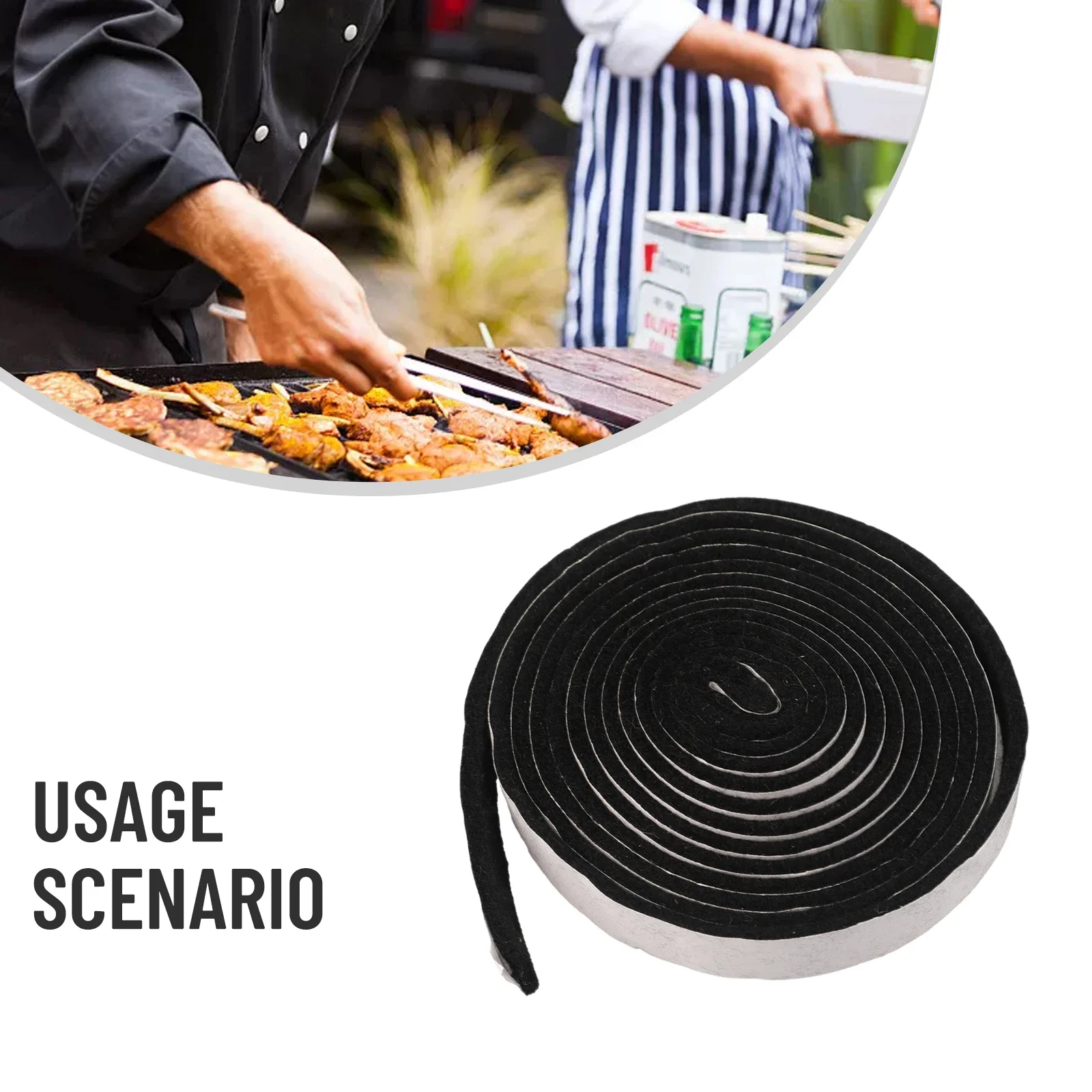 Barbecue Sealing Tape Garden Tools 1.3CM*3MM*2.3M Outdoor Parts Replacement Self Stick Smoker Cooking Door Lid
Barbecue Sealing Tape Garden Tools 1.3CM*3MM*2.3M Outdoor Parts Replacement Self Stick Smoker Cooking Door Lid