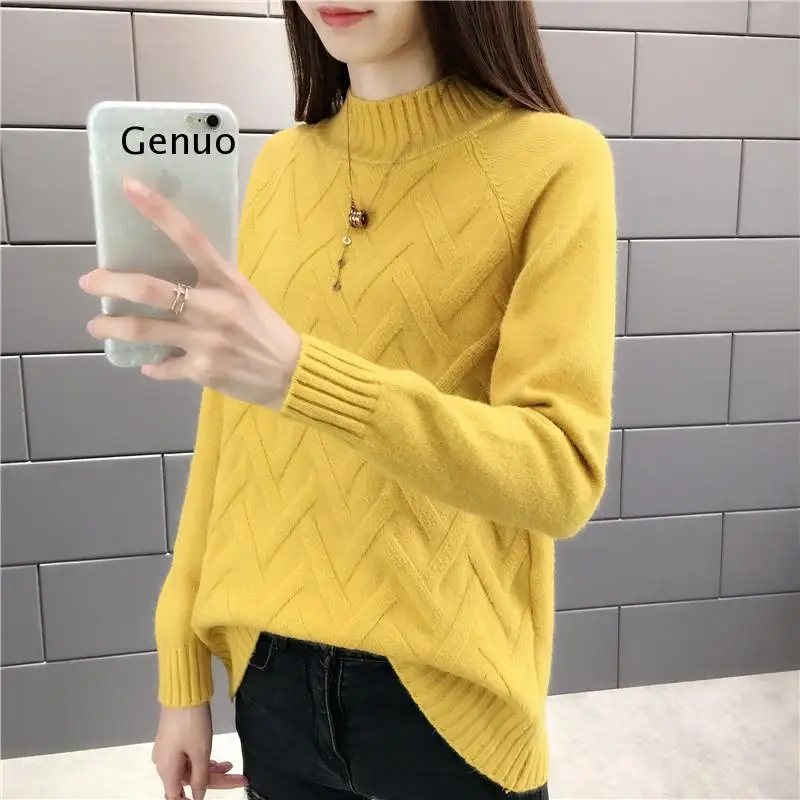 Autumn Winter Sweater Women Knitted Pullover 2022 New Long Sleeve Sweaters Turtleneck Jumper Yellow Blue Shirt Female Tops
Autumn Winter Sweater Women Knitted Pullover 2022 New Long Sleeve Sweaters Turtleneck Jumper Yellow Blue Shirt Female Tops