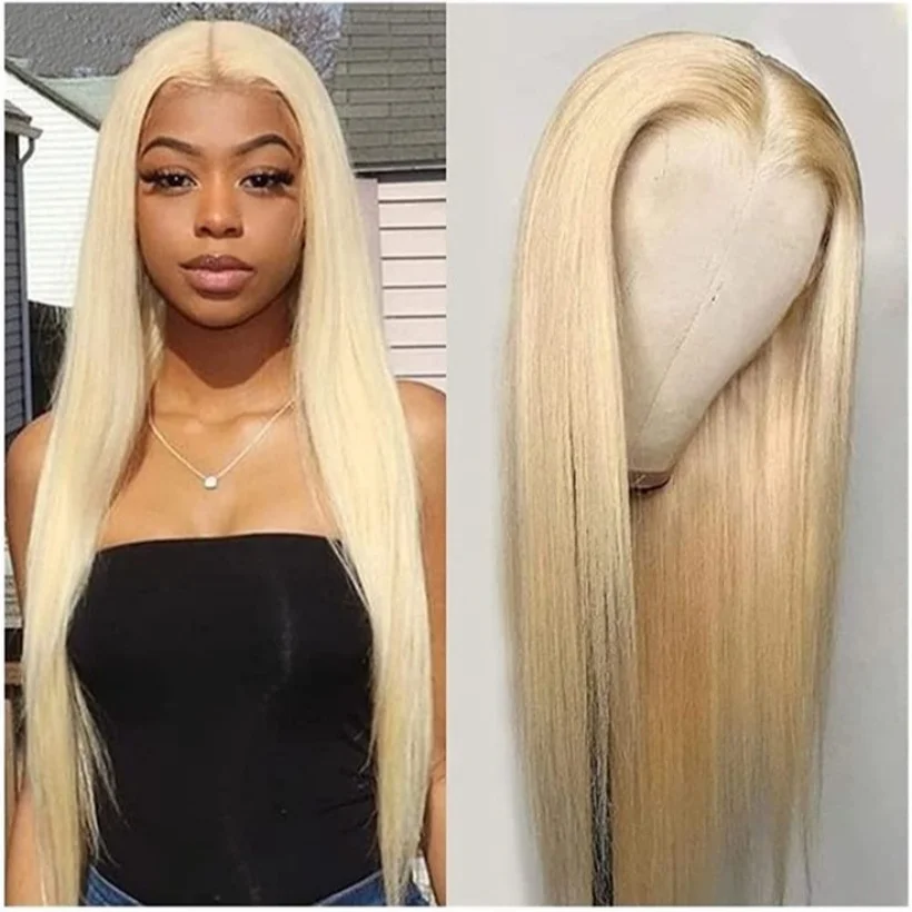 13x4 HD Transparent 613 Blonde Straight Lace Front Human Hair Wigs For Women Glueless Brazilian Lace Frontal Wig PrePlucked
13x4 HD Transparent 613 Blonde Straight Lace Front Human Hair Wigs For Women Glueless Brazilian Lace Frontal Wig PrePlucked